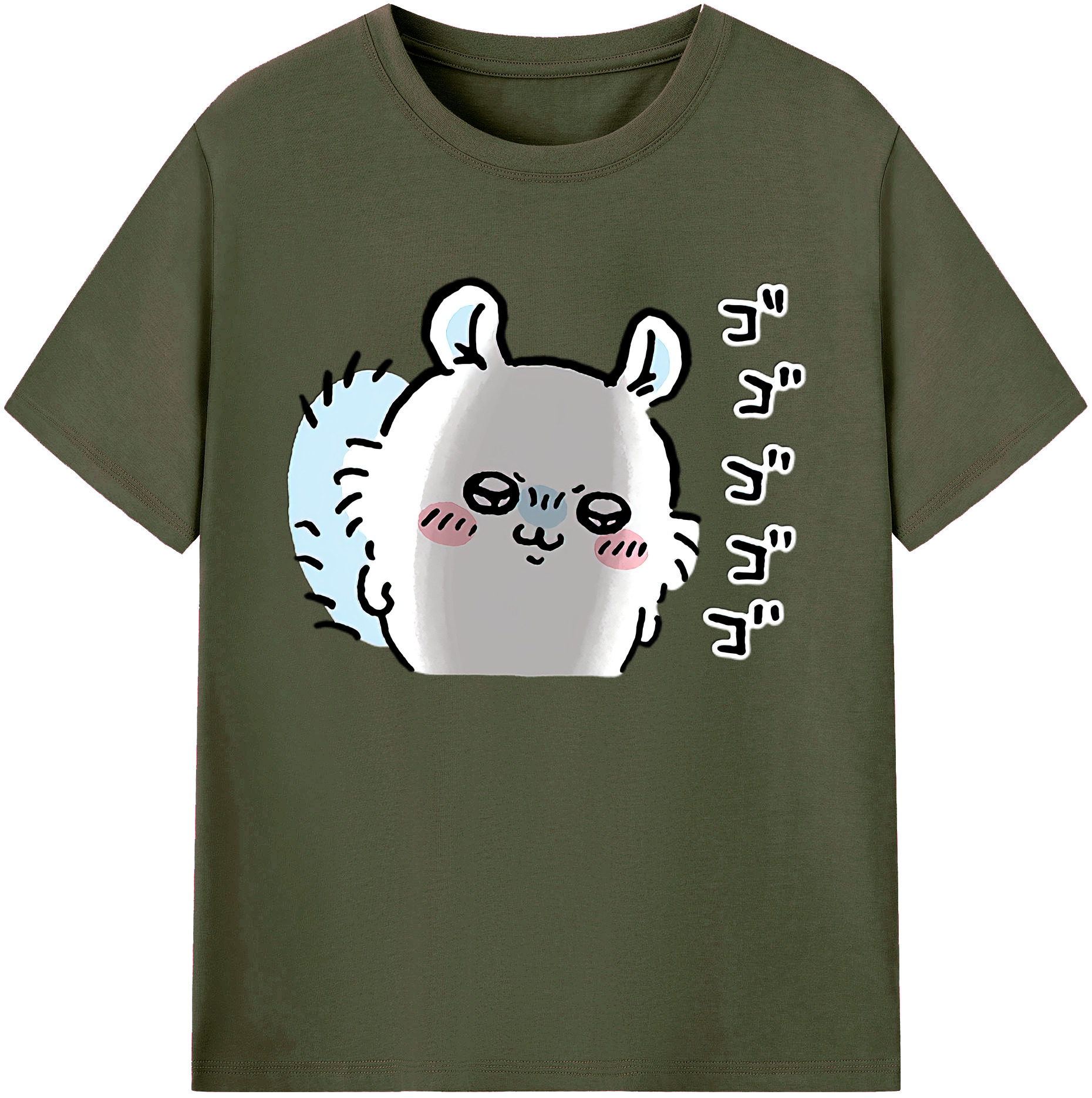 （画像用） ちいかわ モモンガ Chii-kawa Momonga 綿100％ メンズ半袖Tシャツ｜肌触りやわらか＆通気性